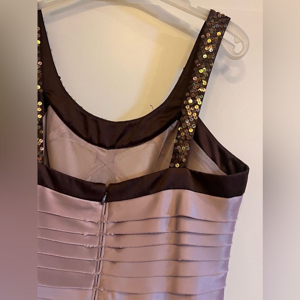 Adrianna Papell Purple Pleated Embellished Cocktail Mini Dress - Picture 3 of 6